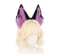 Kelisdi Cerchietto per capelli con orecchie di animale, accessorio per lo styling dei capelli, in morbido peluche, accessorio per cosplay per fan di anime e festival musicali, fasce per orecchie fatte