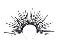 Kelisdi Cerchietto per capelli unisex, stile punk, per concerti rock, serpente, copricapo scuro