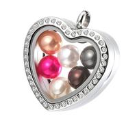 Kelisdi Componente per gioielli in metallo a forma di cuore ciondolo artistico in acciaio inossidabile struttura adatta per progetti artigianali accessori per la creazione di gioielli, One Size, come