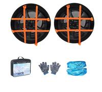 Kelisdi Controllo stabile della trazione senza attrezzi su strade ghiacciate Uso rapido per le emergenze Guida sicura Calze da neve portatili leggere per berlina Pickup Truck Compact Tronco Storage