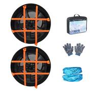 Kelisdi Controllo stabile della trazione senza attrezzi su strade ghiacciate Uso rapido per le emergenze Guida sicura Calze da neve portatili leggere per berlina Pickup Truck Compact Tronco Storage