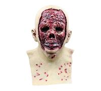 Kelisdi Copricapo di Halloween Horror Lattice Disgustoso Volto Marcio Scheletro Cranio Decorazione del partito Spaventoso Cosplay Puntelli Bocca mobile Bocca Mobile Costume Orribile Halloween Mezza