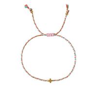 Kelisdi Corda di cotone robusta in quattro colori vivaci con croci decorazione per uomini e donne alla moda colorati, Misura unica, come descritto