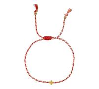 Kelisdi Corda di cotone robusta in quattro colori vivaci con croci decorazione per uomini e donne alla moda colorati, Misura unica, come descritto