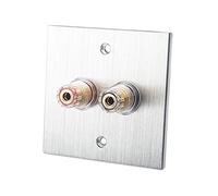 Kelisdi Dio/Rodio Placcato Binding Post in Rame Piastra a Muro in Lega di Alluminio con Processo di Trafilatura Inserto Lungo Banana Posts Terminali Connettori Terminali Terminali