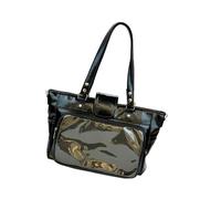 Kelisdi Elegante borsa ruvida borsa per le donne femmine grande capacità acqua immune semplice rudimenti quotidiani bella divertente truffa borsa, Nero