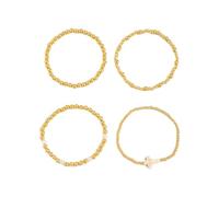 Kelisdi Elegante set di ciondoli a forma di croce con design hip hop e perle finte per l'uso quotidiano croci regolabili, Misura unica, come descritto