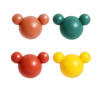 Kelisdi Gancio adesivo da appendere 4 pezzi Home Office Hotel Ganci appesi Staffa Nail Drilling Free Wall Mounted Organizer per Asciugamani Ganci Anti Caduta Forte Portante A Forma di Orso Carino