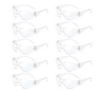 Kelisdi Occhiali protettivi per bambini, resistenti agli urti, con lenti trasparenti, per scienza/scuola/paesaggistica, protezione degli occhi da laboratorio, 10 pezzi
