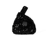Kelisdi Pochette da donna Borse da sera retrò paillettes glitter borsa triangolo per feste anni '20 ballo di fine anno matrimonio scintille borse da polso pochette da polso borse per le donne, Nero
