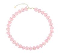 KELITCH Collana da donna con perle a forma di cuore, in filigrana, alla moda, gioiello da spiaggia e surfista