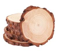 Kellegour 20 Pz Dischi Legno Senza Buco Diametro 10-12cm,Dischetti Legno Grezzo,Fette di Legno con Corteccia,Dischi Legno Grezzo per Fai da Te Disegnare,Decorazioni Natalizie