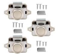 Kellegour 3 pezzi Push Lock, Push Button Lock, Push Button Catch Door Lock, Cabinet Lock Catch, Push Button Catch, Push Lock Button Catch per cassetti, armadi, camper, nave (beige)