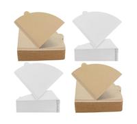 Kellegour Carta Filtri per Caffè,400 Pezzo Filtri Caffe Americano 02,Naturale per Casa,per Mano,Pentola del Caffè(Marrone,Bianco)