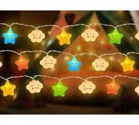 Kellegour Catena Luminosa a Batteria Bambini,3M,20 LED,Luce Notturna per Bambini,Catena Luminosa a Forma di Stella di Nuvole,Luci Decorative per Camera da Letto,Corridoio,Ghirlande,Matrimoni,Natalizia