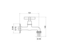 Keller Taps - Rubinetto Con Portagomma Blu - Vk Design