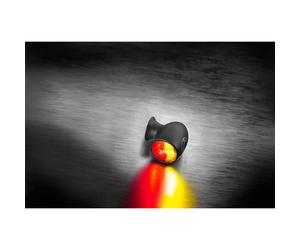 Kellermann Atto DF, indicatore di direzione posteriore/luce stop, nero, vetro trasparente, un pezzo, nero per maschi