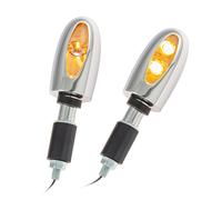 Kellermann Bl 1000 LED Terminale Manubrio Cromo Anteriore Entrambi Lati Paio Di