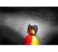 Kellermann Bullet Atto DF Luce Freccia 3in1 LED Mini Nero Vetro