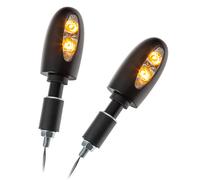 Kellermann Indicatori LED Neri Per Manubrio Anteriore Doppio Paio