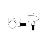 Kellermann Micro Rhombus Extreme Indicatore di direzione a LED, nero