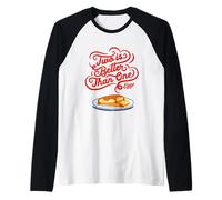 Kellogg's Eggo Breakfast Waffles Two è meglio di uno Maglia con Maniche Raglan