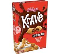 Kellogg's Krave Cereali per la colazione, 7 vitamine e minerali, snack per bambini, cioccolato, scatola da 325 ml (1 scatola)