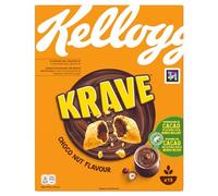 Kellogg's Krave Choco Nut Cereali | Gusto Cioccolato e Nocciola | Cereali per la Colazione | Senza coloranti né aromi artificiali | Confezione singola da 410g