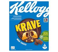 Kellogg's Krave Milk Choco | Gusto Cioccolato al Latte | Cereali per la Colazione | Confezione Singola da 410g (1 x 410g)