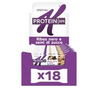 Kellogg's Special K Barrette Protein Ribes Nero Display 18 x 35g