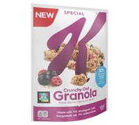 Kellogg's Special K Crunchy Oat Granola Mixed Berries (1 x 320 g), cereali croccanti ricchi di fibre, con mirtilli rossi e ribes nero, con il 30% di zucchero in meno