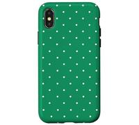 Kelly Green Polka Dots Aesthetic Polkadots Minimalist Women Custodia per iPhone X/XS