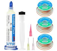 KELLYSHUN KL-558 - Colofonia senza piombo, 10 ml, 1 pezzo, 2,5 mm/1,5 m (3 pezzi) adatto per saldature per cellulari, BGA, riparazioni di elettrodomestici