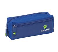 KELME BLUE - Astuccio triplo piccolo, astuccio per bambini, ideale per bambini in età scolastica, comodo e versatile, qualità e resistenza, 22 x 6 x 8,5 cm