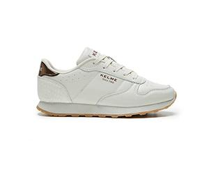 KELME Zapatillas Casual Mujer Victory, Scarpe da Ginnastica Basse Donna, Blanco Y Oro, 41 EU