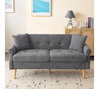 Kelodan Divano doppio tessuto ciniglia design moderno, mobili imbottiti, divano con cuscini spessi, adatto per soggiorno, camera da letto, appartamento, ecc. Video disponibile