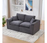 Kelodan Moderno divano in tessuto minimalista a due posti Poltrona morbida e confortevole Completo di cuscino Divano per il tempo libero in stile nordico Soggiorno, camera da letto