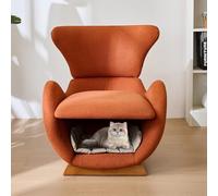 Kelodan Poltrona lounge di design con effetto squalo balena, adatta agli animali domestici, offre un luogo di rifugio, tessuto antigraffio per gatti e cani di piccola taglia, divano singolo, poltrona