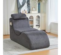 Kelodan Poltrona moderna per il tempo libero ergonomica, grigio scuro in schiuma di compressione altamente elastica con seduta rimovibile e tasca laterale per una seduta confortevole nella vita di