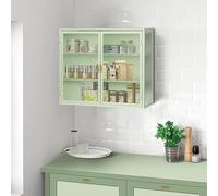 Kelodan Porte in vetro da 70 cm, moderno a due ante con stoccaggio a tre livelli, per ingresso, soggiorno, bagno, sala da pranzo (verde)