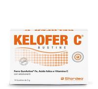 Kelofer C Integratore di Ferro Acido Folico e Vitamina C 14 Bustine
