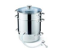 Kelomat, 1984-360, spremiagrumi a vapore, cesto per la frutta 10 litri, contenitore per il succo 3 litri, contenitore per l'acqua 5,2, 40 x 33 x 33 cm, peso 4,5 KG, induzione