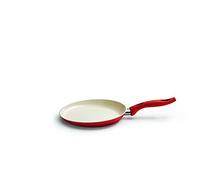 Kelomat 3530-367 CeraMic - Padella per crêpes a induzione 25, diametro 25 cm, rivestimento in ceramica, colore: Rosso