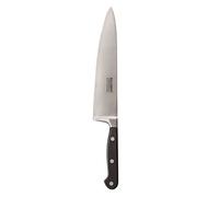 Kelomat Coltello da cucina in acciaio cromato antiruggine con manico rivettato in colore nero/argento, dimensioni: 20 cm, 2457-042