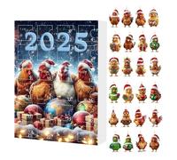 keloppasit Calendario 'Avvento Con Pendenti | Pendenti 2D In Acrilico Con,Calendario 'Avvento 24 Giorni Pendente Charm Animale per Casa Finestra Porta Party Decorazione