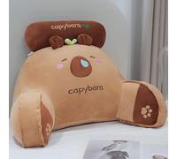 keloppasit Capybara, cuscino da lettura, cuscino per lo schienale del letto, con supporto per collo, braccio, schiena, capibara lombara, cuscino da comodino, peluche per soggiorno