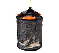 keloppasit Cestino per pesci catturati, borsa portatile galleggiante a rete, accessori per la pesca kayak, protezioni per pesci in rete, gabbia per pesci con coulisse per serbatoi, laghi, ruscelli, 42