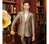 keloppasit Completi Disco Anni 70 per Uomo,Giacca Completo Anni 70 Discoteca Brillante - Giacca da Uomo Blazer Costume per Adulti per Feste ed Eventi Come Matrimonio, Halloween, Natale, Ballo,