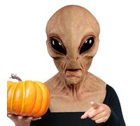 keloppasit Copricapo da alieno in lattice per Halloween, 30 x 40 cm, maschera per Halloween, maschera horror spaventosa in lattice, per danza, spettacoli, Natale, Pasqua