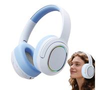 keloppasit Cuffie wireless per computer, cuffie wireless da ufficio, auricolari sovrauricolari leggeri e pieghevoli, per cellulare, palestra, casa, camionista